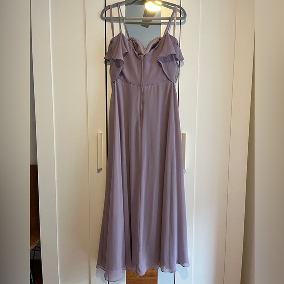 Mori Lee Chiffon Bridesmaid Dress with Ruched Bodice - Picture 3 of 6